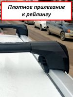 Багажник на интегрированные рейлинги Tenet T4, Lux Scout Go!, черные аэродинамические дуги