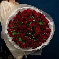 Акция! Букет из красной розы "Кения бордо" от 15шт (35см)
