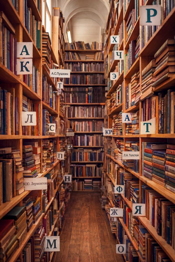 Фон стена "Library wall 18"