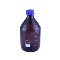 Банка для реактивов Labdevices GL45, 2000 мл, стекло Boro 3.3, темное стекло, с винтовой крышкой, градуированная