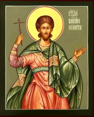Никифор Антиохийский рукописная Икона на липовой доске (22791)