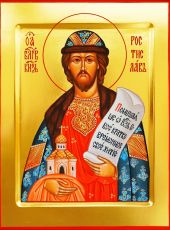 Ростислав Смоленский рукописная Икона на липовой доске (22794)