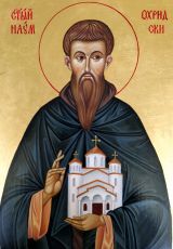 Наум Охридский рукописная Икона на липовой доске (22803)