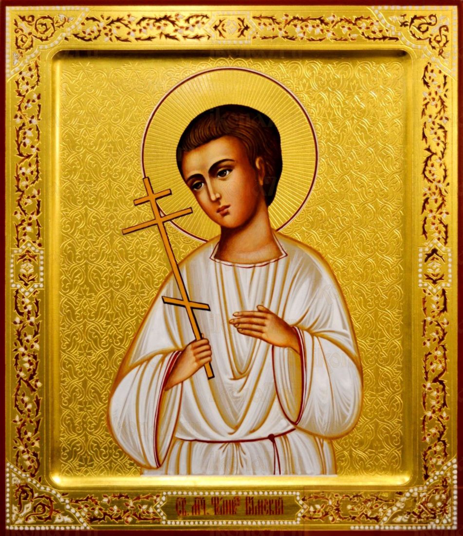 Феликс Римский рукописная Икона на липовой доске (22952)