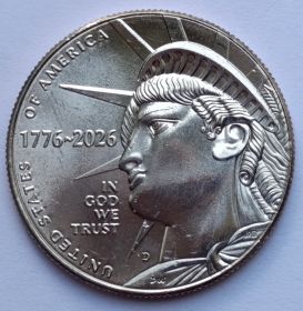 Статуя свободы 250 лет независимости 1/2 доллара США 2026 D