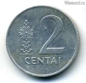 Литва 2 цента 1991