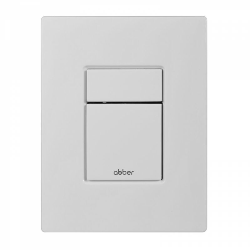 Кнопка смыва ABBER AC0123MW пневматическая, белая матовая