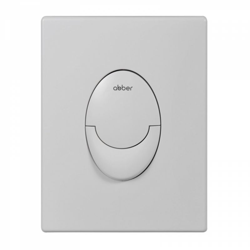 Кнопка смыва ABBER AC0125MW пневматическая, белая матовая