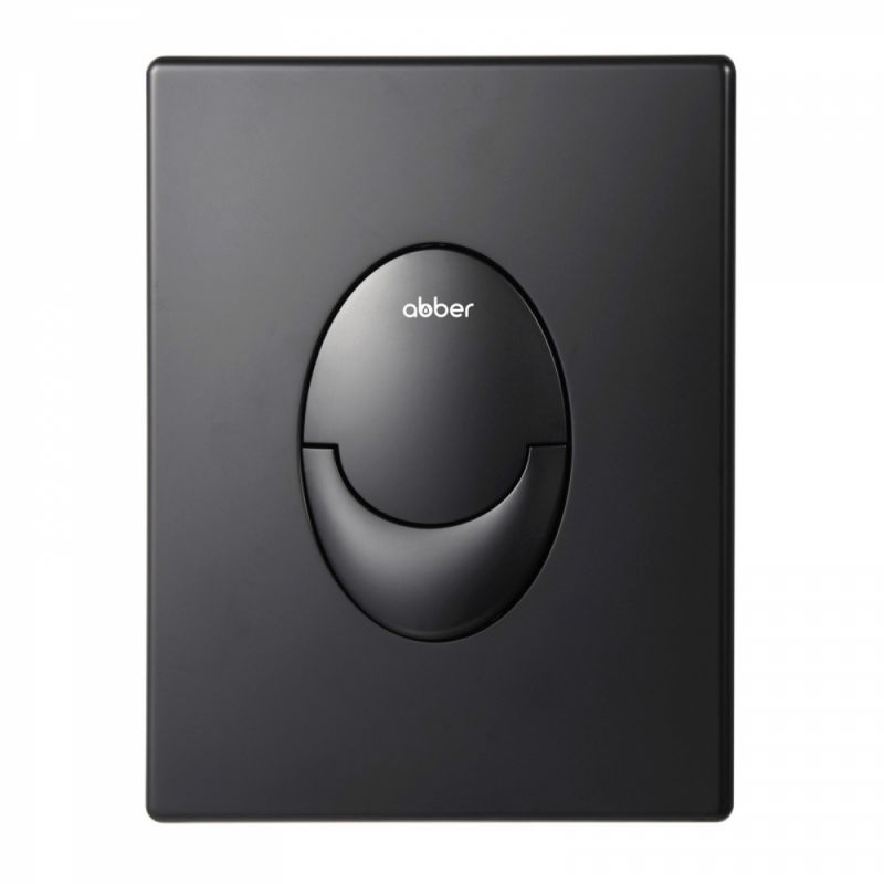 Кнопка смыва ABBER AC0125MB пневматическая, черная матовая