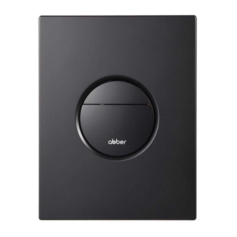 Кнопка смыва ABBER AC0126MB пневматическая, черная матовая