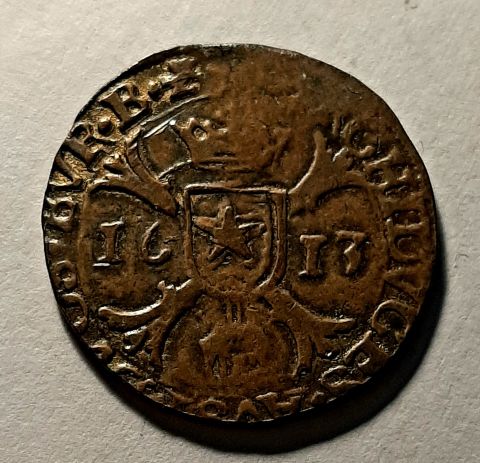 1 лиард 1613 Брабант AUNC Испания Нидерланды Редкий год