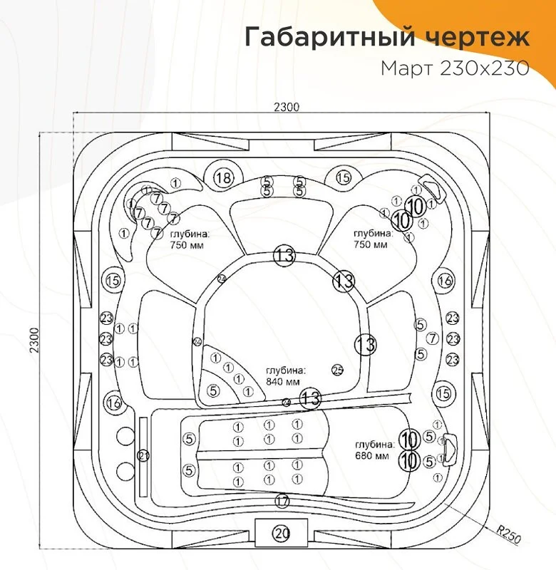 Мини-бассейн Radomir Март 23х ФОТО