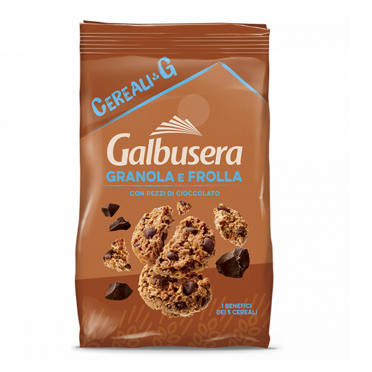 Печенье злаковое с шоколадом, Galbusera, 300 г, CerealiG - Granola e Frolla CIOCCOLATO 300 g