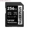Карта памяти 256GB Lexar Professional SILVER PLUS SDXC UHS-I (205/180MBs) C10 V30 U3 (LSDSIPL256G-BNNNG)