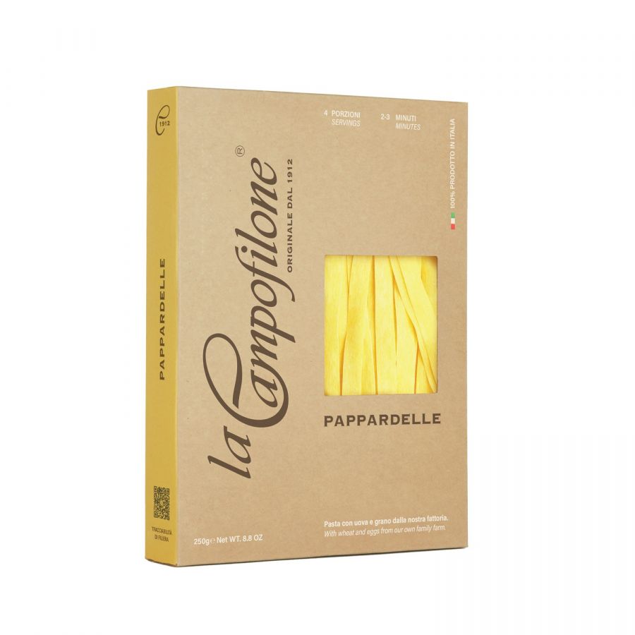 Яичная паста Паппарделле, 250 г, Pasta Pappardelle all’uova, La Campofilone, 250 g