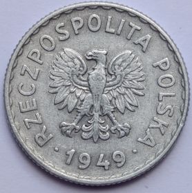 1 злотый Польша 1949