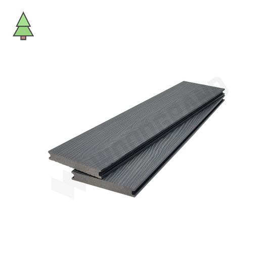 Террасная доска из МПК 140*20 мм Полнотелая с Тиснением WoodGrand цвет: Grigio