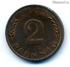 ФРГ 2 пфеннига 1970 D