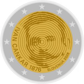 150 лет со дня рождения Ивана Цанкара 2 евро Словения 2026