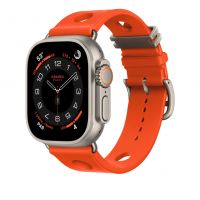 Часы Apple Watch Hermès Ultra 2 GPS + Cellular 49mm Titanium Case with Orange Néon Scub’H Diving