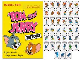 Tom and Jerry Tattoos (1990) — Полный набор 39 шт. в альбоме. Репродукция легендарных вкладышей-тату Oz Msh WB