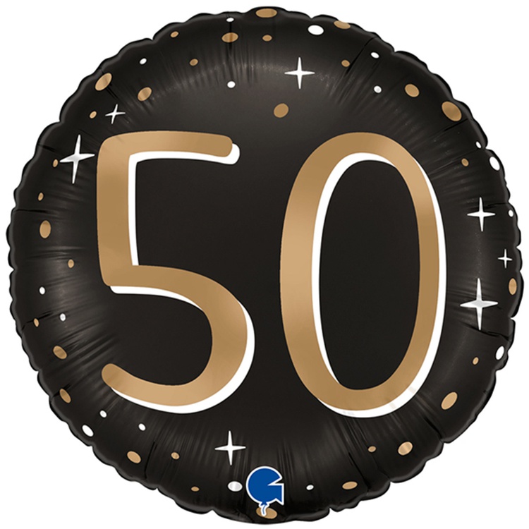 Черный фон 50 шар фольгированный с гелием