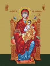 Державная икона Богородицы печатная (холст на дереве)