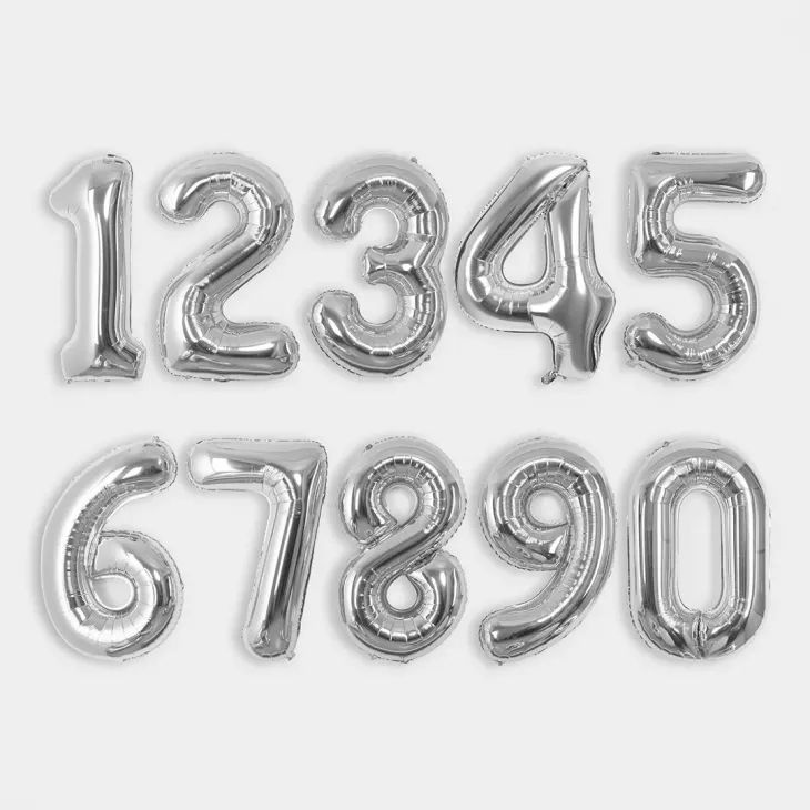 Цифра, Серебро (40''/102 см)
