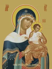 Коневская (Голубицкая) икона Богородицы печатная (холст на дереве)