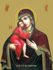 Феодоровская (Федоровская) икона Богородицы печатная (холст на дереве)