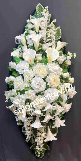 Элитный искусственный траурный венок N51, РАЗМЕР 110см,125см,140см,160см,180см
