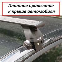 Багажник на крышу Toyota Passo I (2004-2010), Lux, черные крыловидные дуги