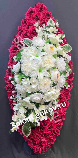 Элитный искусственный траурный венок N36, РАЗМЕР 110см,125см,140см,160см,180см