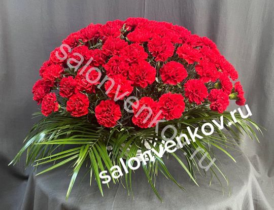 Траурная корзина из живых цветов N54, высота 70см
