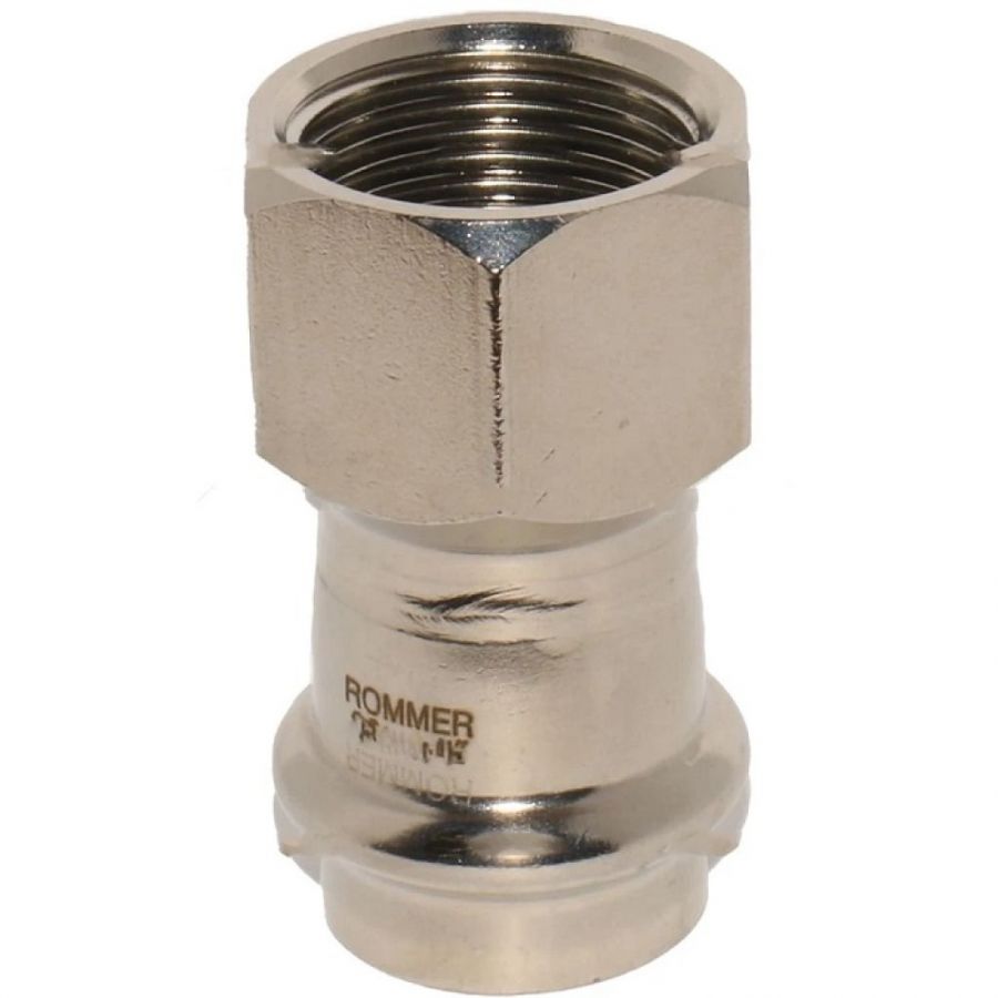 Муфта Rommer из нержавеющей стали с ВР резьбой 18х3/4" мм