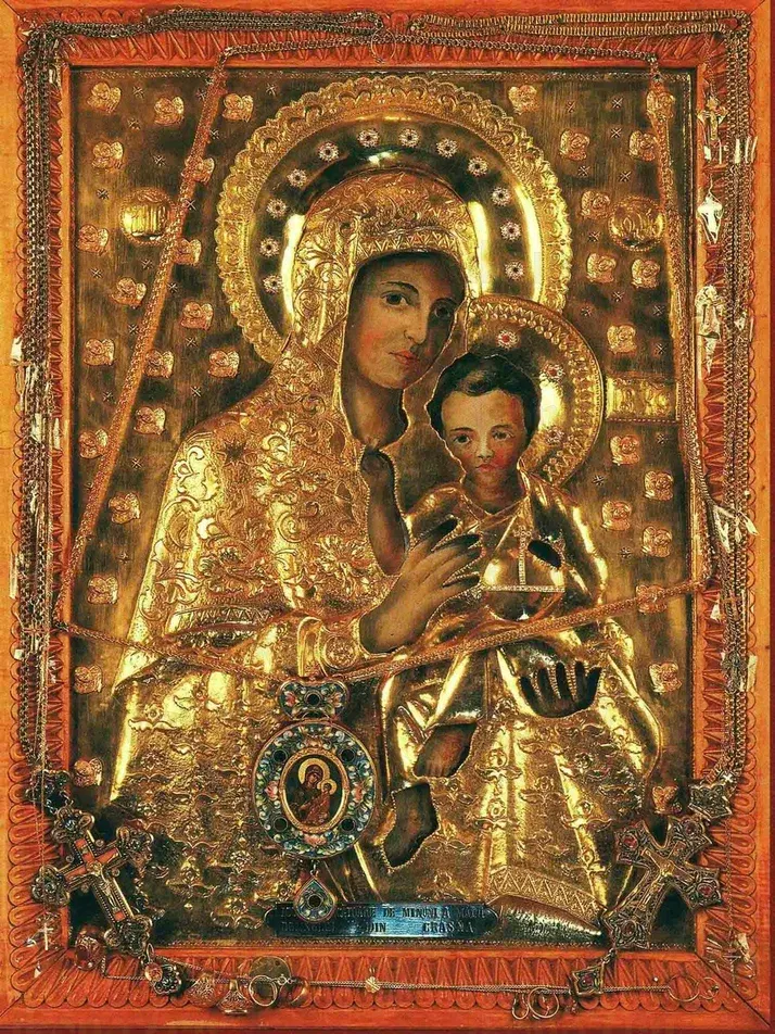 Красноильская икона божьей матери печатная (холст на дереве)