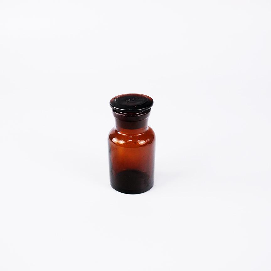 Склянка (штанглас) Labdevices, 125 мл, темное стекло, с притёртой пробкой, широкое горло