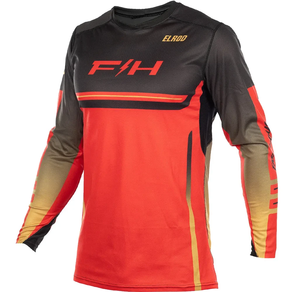 FastHouse Elrod React LS Racing Red/Black джерси для мотокросса