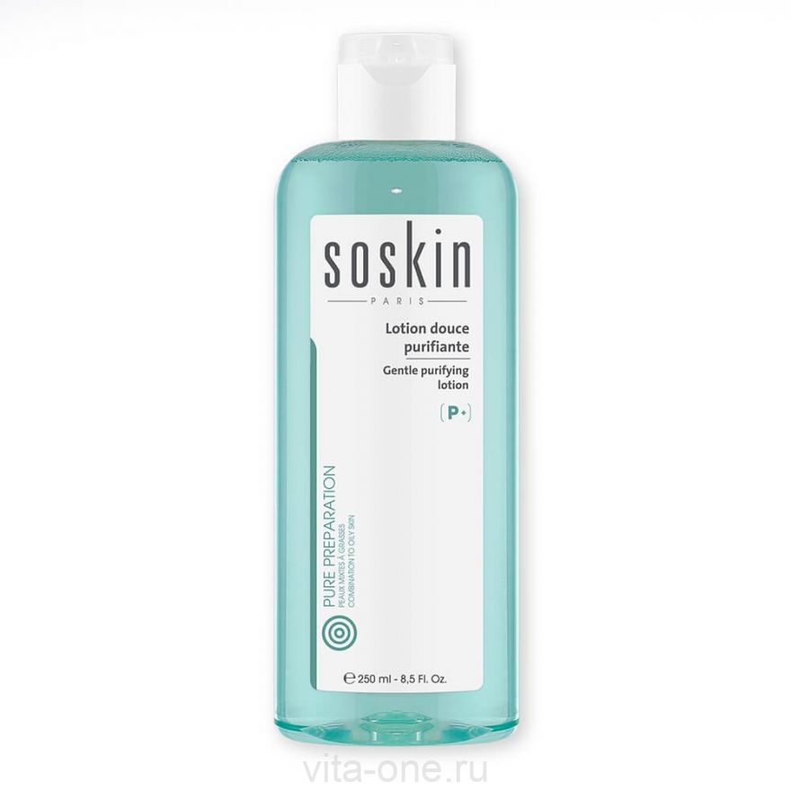 Лосьон для жирной и комбинированной кожи SOSKIN Gentle Purifying Lotion 250 мл