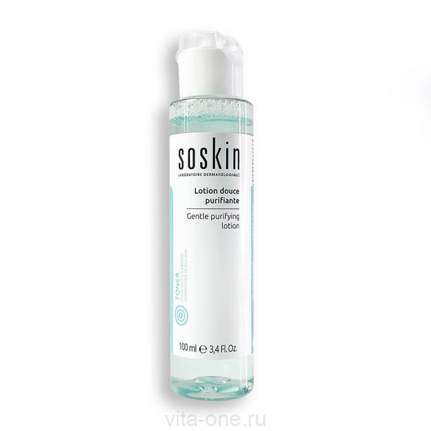 Лосьон для жирной и комбинированной кожи SOSKIN Gentle Purifying Lotion 100 мл