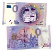 0 ЕВРО - AstraZeneca Vaccine (Вакцина АстраЗенека). Памятная банкнота ЯМ Oz WB