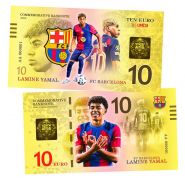 10 EURO Katalonia — Lamine Yamal. FC Barcelona (Ламин Ямаль). Памятная банкнота. UNC Oz Msh WB