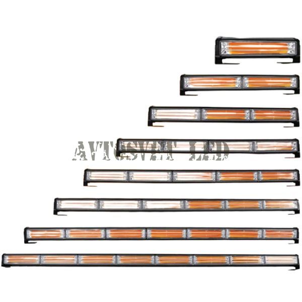Балка двух сторонняя светодиодная, стробоскоп АH-118COB желтая (оранжевая), длинна 118 см