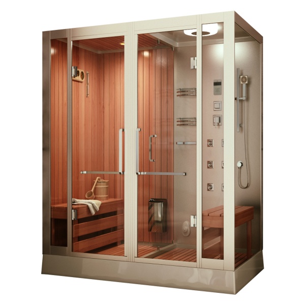 Изображение Душевая кабина Frank F907 L 170х120 с финской сауной