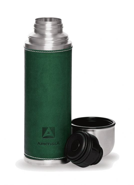 Термос АРКТИКА 1000 мл (оплётка из экокожи) 108-1000