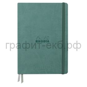 Книжка зап.Clairefontaine Rhodiarama А5+ 50л.нелин.тв.обл.Aqua Аквамарин 200г/м2 194158C