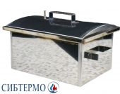 Коптильня СИБТЕРМО 2-х ярусная нержавейка 1мм МК03 400*290*220 гидрозамок