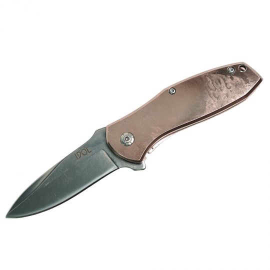 Нож складной автоматический небольшой НОЖЕМИР Чёткий расклад IDOL A-220