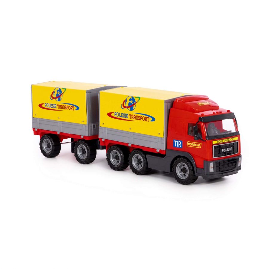 Автомобиль бортовой тентовый с прицепом (в сеточке)