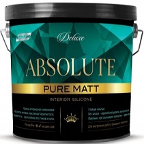 Краска Интерьерная Силиконовая Parade Deluxe Absolute Pure Matt 2.7л Белая, Абсолютно Матовая, Суперпрочная.